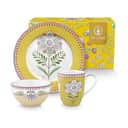 PIP Studio Frokosttallerkener Lily & Lotus Morgenmadssæt - 3 dele i Yellow, 1