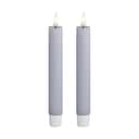 Deluxe Homeart LED-lys Real Flame LED Kronelys - 2 stk. i Dust blue, 15 cm, 1
