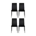 CASA Living Spisebordsstole Demina Spisebordsstol - 4 stk i Sort/mat sort, 1