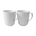 Royal Copenhagen Krus og kopper med hank Hvid Riflet Krus - 2 stk. i Hvid, 38 cl, 1