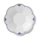 Royal Copenhagen Serveringsskåle Prinsesse Kantet Skål i Koboltblå/hvid, 25,5 cm, 1