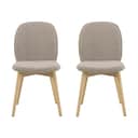 CASA Living Spisebordsstole Cindy Spisebordsstol - 2 stk i Beige/hvidpigmenteret, 1