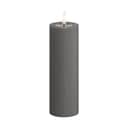 Deluxe Homeart LED-lys Real Flame LED Bloklys i Grå, 15 cm, 1