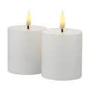 Sirius LED-lys Sille Genopladelig Sille Mini Genopladelig LED Bloklys - 2 stk. i Hvid, 2 stk., 1