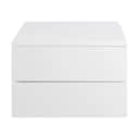 CASA Living Sengeborde Avignon Natbord i Hvid, 24,5 cm, 1