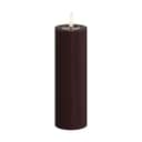 Deluxe Homeart LED-lys Real Flame LED Bloklys i Mørk bourgogne, 15 cm, 1