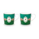 PIP Studio Krus og kopper med hank Love Birds Krus - 2 stk. i Green, 190 ml, 1