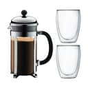 Bodum Stempelkander Chambord Kaffesæt - 3 dele i krom, 1