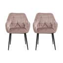 CASA Living Spisebordsstole Brooke Spisebordsstol - 2 stk. i Dusty rose, 1