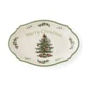 Spode Serveringsfade Christmas Tree Fad i Hvid/grøn/rød, 1