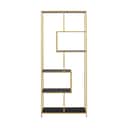 CASA Living Reoler og tilbehør Seaford Reol i Sort/gylden lakeret, 185 cm, 1