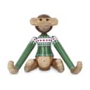 Kay Bojesen Julefigurer Monkey Abe m. julesweater - Mini i Grøn, 9,5 cm, 1