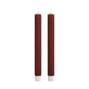Deluxe Homeart LED-lys Real Flame LED Kronelys - 2 stk. i Rød, 24 cm, 1