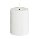 Deluxe Homeart LED-lys Real Flame LED Bloklys i Hvid , 10 cm, 1