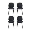 CASA Living Spisebordsstole Femke Spisebordsstol 4 stk. i antracit/sort, 1