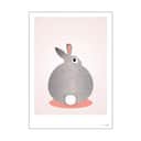 Poster&Frame Plakater Plakat - Kanin i Lyserød, B50 x L70 cm, 1