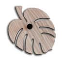 Minifabrikken Knager Knage - Monstera i Lys eg, 1