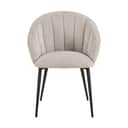 CASA Living Spisebordsstole Daniella Spisebordsstol i Beige/mat sort, 1