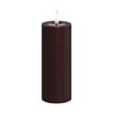 Deluxe Homeart LED-lys Real Flame LED Bloklys i Mørk bourgogne, 12,5 cm, 1