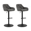 CASA Living Barstole Brooke Barstol - 2 stk. i antracit/sort, 1