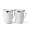 Royal Copenhagen Krus og kopper med hank Sort Riflet Blonde Krus - 2 stk. i Sort/hvid, 11,8 cm, 1