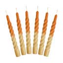Candles with a twist Kronelys Lys - 6 stk. i Orange/sand, 1