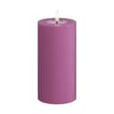 Deluxe Homeart LED-lys Real Flame LED Bloklys i Magenta , 15 cm, 1