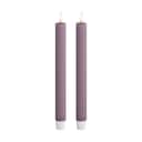 Deluxe Homeart LED-lys Real Flame LED Kronelys - 2 stk. i Lys lilla, 24 cm, 1