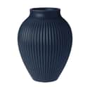 Knabstrup Keramik Vaser Ripple Vase i dark blue, 20 cm, 1