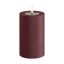 Deluxe Homeart LED-lys Real Flame LED Udendørs Bloklys i Bordeaux, H12,5 x Ø7,5 cm, 1