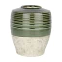 CASA Living Vaser Keramikvase i Grøn/lysere grøn/antik creme, 1