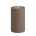 Deluxe Homeart LED-lys Real Flame LED Udendørs Bloklys i Mokka, H12,5 x Ø7,5 cm, 1