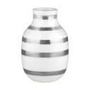 Kähler Vaser Omaggio Vase i Sølvfarvet/Hvid, H12,5 x Ø8,5 cm, 1
