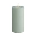 Deluxe Homeart LED-lys Real Flame LED Bloklys i Salvie grøn, 15 cm, 1