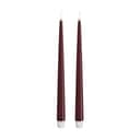 Deluxe Homeart LED-lys Real Flame LED Kertelys - 2 stk. i Bordeaux, 28 cm, 1
