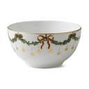 Royal Copenhagen Serveringsskåle Stjerne Riflet Jul Skål i Grøn/hvid/rød, 18 cm, 1