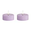 Deluxe Homeart LED-lys Real Flame LED Fyrfadslys - 2 stk. i lavendel, 6,1 cm, 1