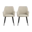 CASA Living Spisebordsstole Lizzy Spisebordsstol - 2 stk i Beige, 1