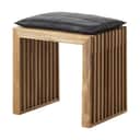 cinas Skamler Rib Skammel inkl. sort hynde i Teak/sort, 1