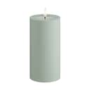 Deluxe Homeart LED-lys Real Flame LED Udendørs Bloklys i Salvie Green , H15 x Ø7,5 cm, 1