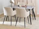 CASA Living Spiseborde Wicklow Spisebordssæt - 5 dele i Grå/beige, 1