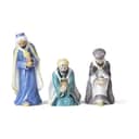 Royal Copenhagen Julefigurer Figurine Krybbespil - 3 dele i Hvid/blå/brun, 1