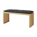 cinas Skamler Rib Bænk inkl. sort hynde i Bambus/sort, 104 cm, 1