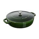 Staub Sauterpander Braisers Chistera Sauterpande i Basilikumsgrøn, 24 cm, 1