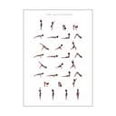 Poster&Frame Plakater plakat - Sun salutation a woman i Brun, B50 x L70 cm, 1