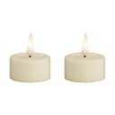 Deluxe Homeart LED-lys Real Flame LED Fyrfadslys - 2 stk. i Creme, 1