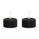 Deluxe Homeart LED-lys Real Flame LED Fyrfadslys - 2 stk. i Sort, 1