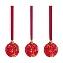 Casa Christmas Juleophæng LED Kugle - 3 stk. i Rød, 1