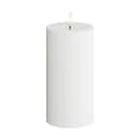 Deluxe Homeart LED-lys Real Flame LED Udendørs Bloklys i Hvid, H15 x Ø7,5 cm, 1