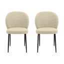 CASA Living Spisebordsstole Patricia Spisebordsstol - 2 stk. i creme/sort, 1